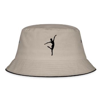 Ballett - Ballerina - Bucket Hat - Khaki/Schwarz - Vorne