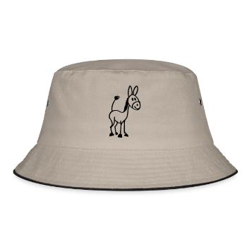 Little Donkey - Bucket Hat - khaki/black - Front