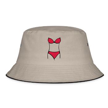 bikini - Bucket Hat - khaki/black - Front