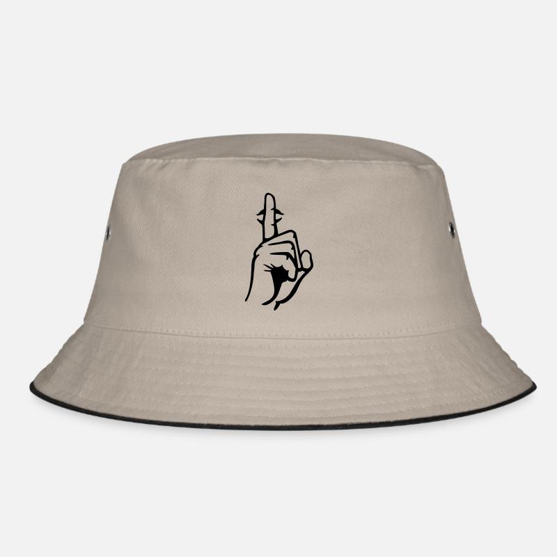 hand__ruhe_bitte_ Bucket Hat