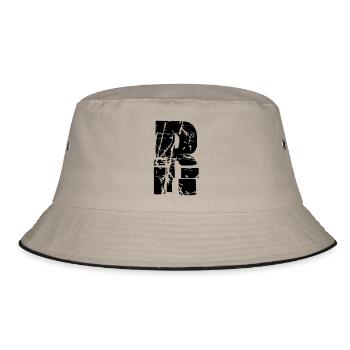 R Letter - Bucket Hat - khaki/black - Front