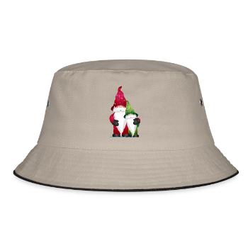 little cute imp friends for christmas - Bucket Hat - khaki/black - Front