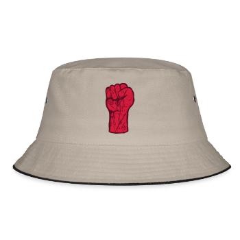 Rote Faust Rebellion - Bucket Hat - Khaki/Schwarz - Vorne