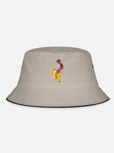 Wirbelnde Mutant-Banane - Bucket Hat - Khaki/Schwarz - Vorne