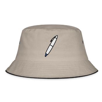 Writing pen for writer - Bucket Hat - khaki/black - Front