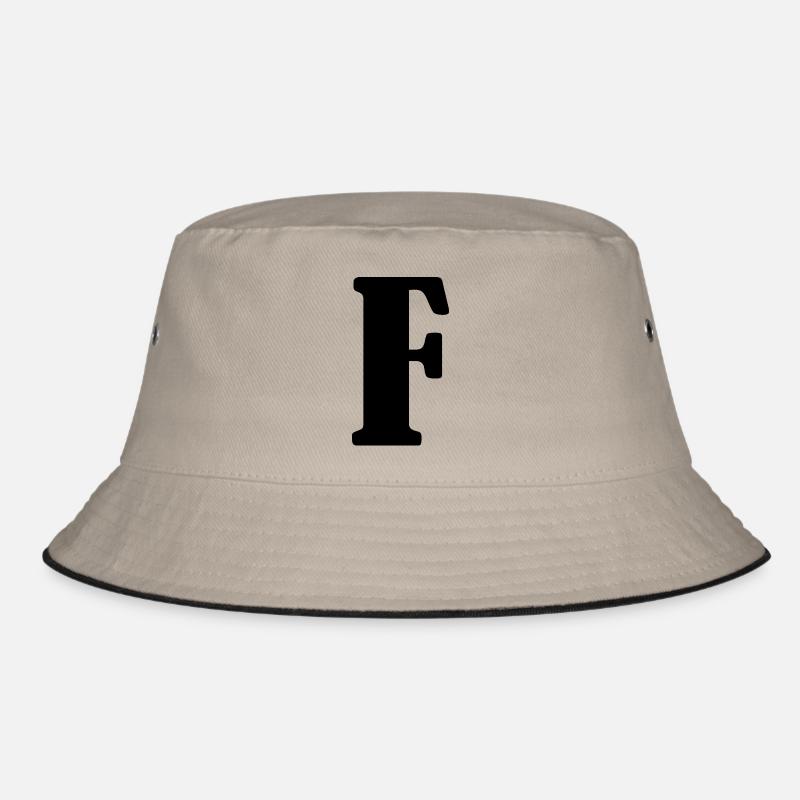 F - Bucket Hat - Khaki/Schwarz
