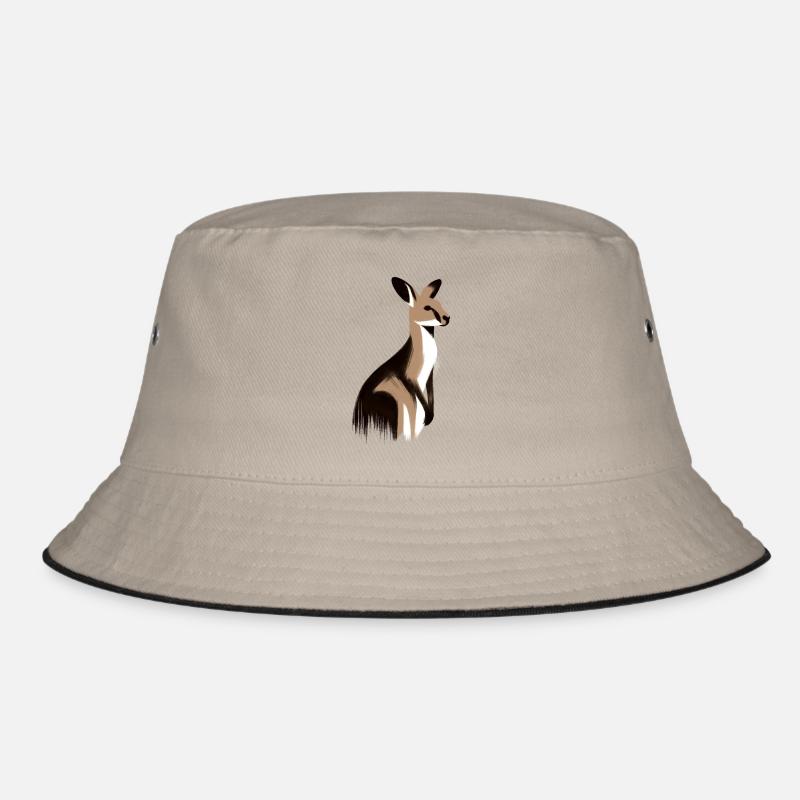 Känguru - Bucket Hat - Khaki/Schwarz