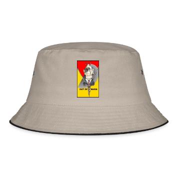 eat ze bugs - Bucket Hat - Khaki/Schwarz - Vorne