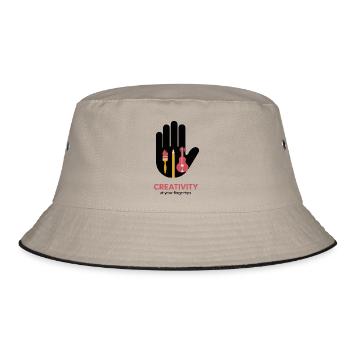 CREATIVITY AT YOUR FINGERTIPS - Bucket Hat - khaki/black - Front