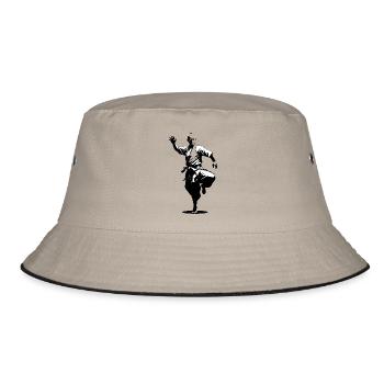 Shaolin Monk - Martial Arts Sticker - Bucket Hat - khaki/black - Front