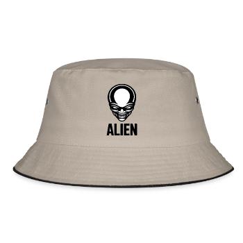 Alien - Stunning Spiritual Quote - Bucket Hat - khaki/black - Front