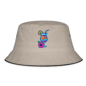 cocktail - Bucket Hat - Khaki/Schwarz - Vorne