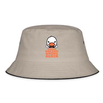Goose Make Racism Wrong Again Middle Finger Activist - Bucket Hat - khaki/black - Front