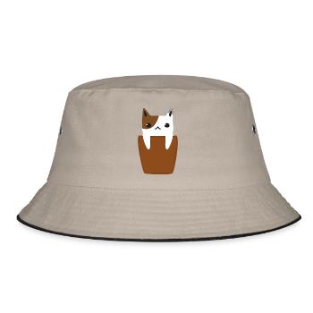 Poche poitrine avec chat - Bob - kaki/noir - Devant