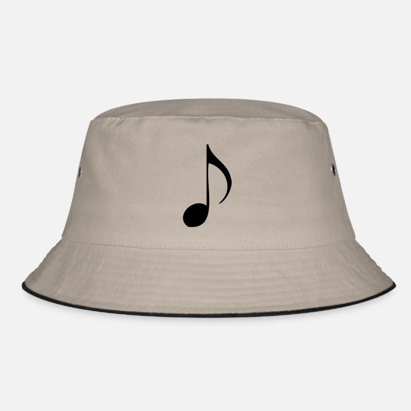 Musiknote - Bucket Hat - Khaki/Schwarz
