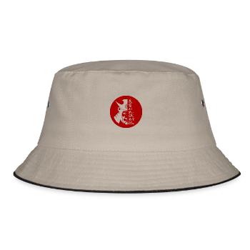 Samouraï Bushido – Casque et 7 vertus Rouge - Bob - kaki/noir - Devant