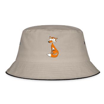 Fuchs - Bucket Hat - Khaki/Schwarz - Vorne