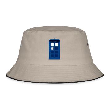 Police box tardis - Bucket Hat - Khaki/Schwarz - Vorne