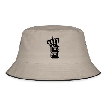 Letter S - Bucket Hat - khaki/black - Front