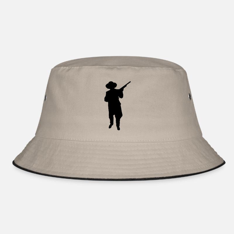 Man and Gun 2 (Vector) Bucket Hat