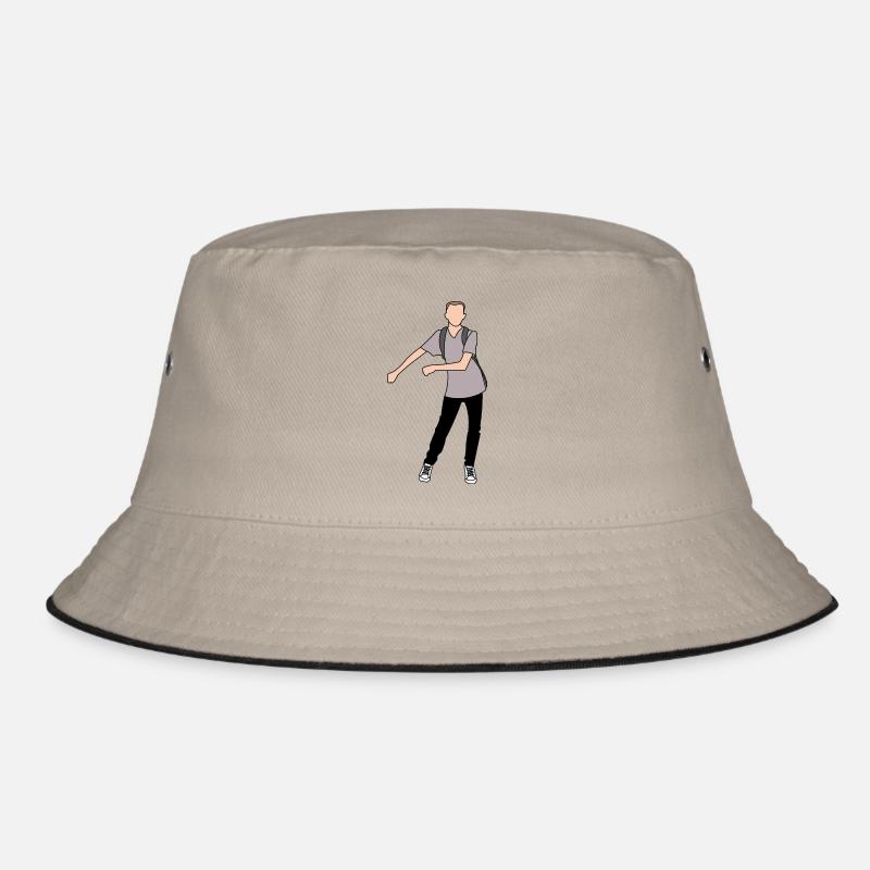 Back Pack Kid ( Color / Farbe ) - Bucket Hat - Khaki/Schwarz