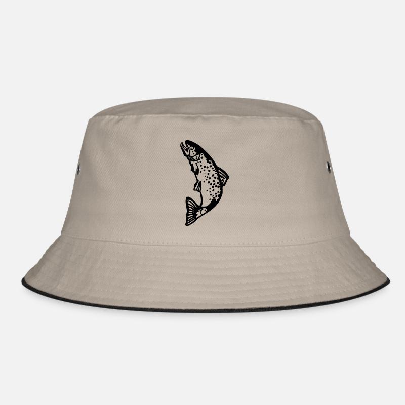 forelle - Bucket Hat - Khaki/Schwarz