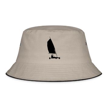 land sailing - Bucket Hat - khaki/black - Front