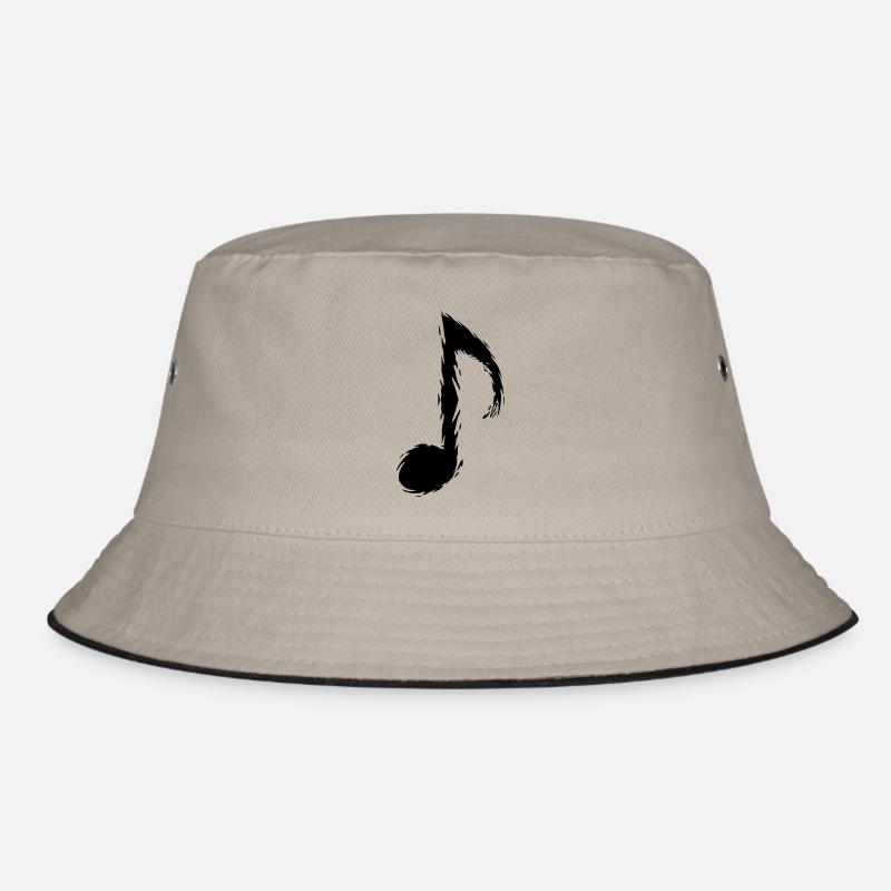 Music Note Black Musical Note Bucket Hat