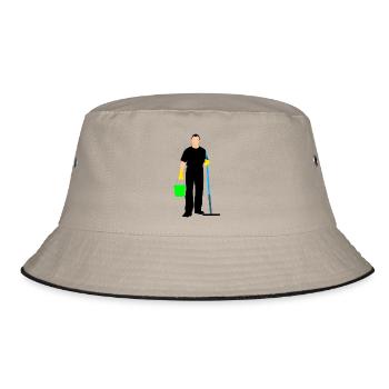 cleaning person - Bucket Hat - khaki/black - Front