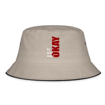 NICHT NÜCHTERN einnehmen Okay erst ein Bier - Bucket Hat - Khaki/Schwarz - Vorne