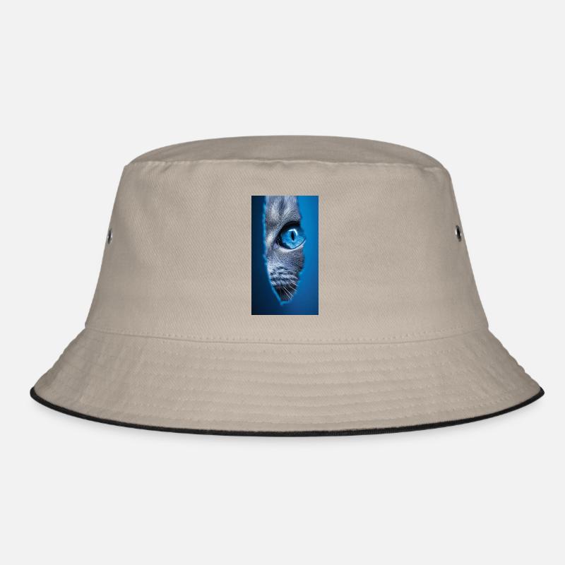 Cat - Bucket Hat - khaki/black