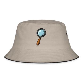 magnifying glass - Bucket Hat - khaki/black - Front