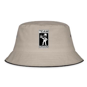 Team Groom Bräutigam - Bucket Hat - khaki/black - Front