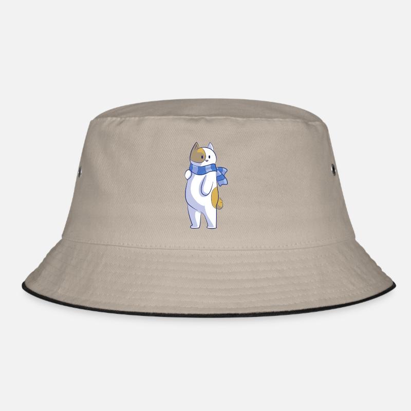 Süße Katze mit Schal Bucket Hat