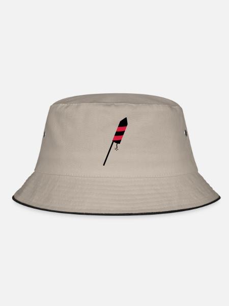 Rakete - Bucket Hat - Khaki/Schwarz - Vorne