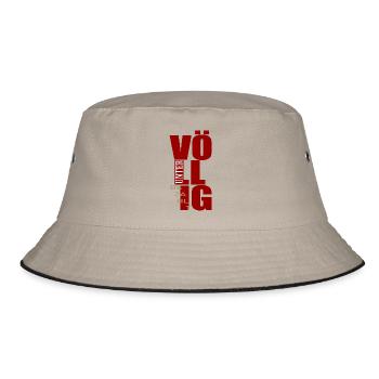 völlig unterbezahlt Lohn Bezahlung - Bucket Hat - Khaki/Schwarz - Vorne