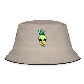Pineapple Hair Alien: Green & Funny - Bob - kaki/noir - Devant