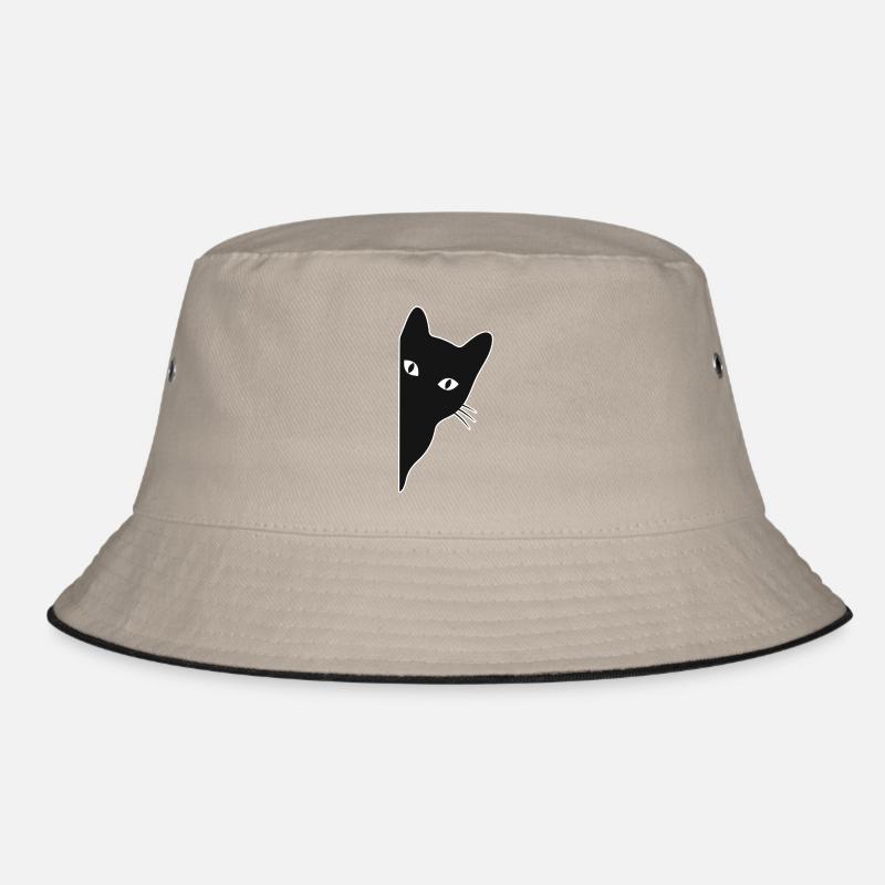 Peeking Cat - Conception mignonne d’amoureux des chats - Bob - kaki/noir