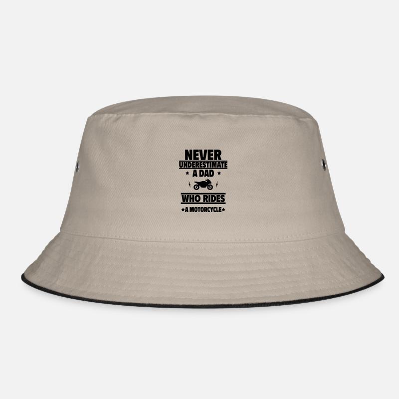 Unterschätze niemals einen Papa, der Motorrad Bucket Hat