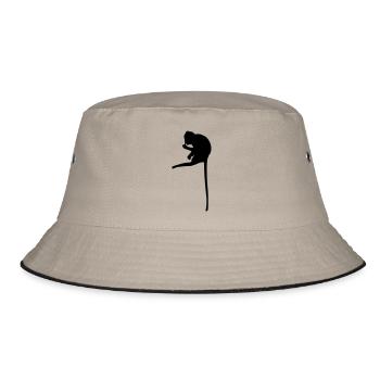 singe sur branche - Bucket Hat - khaki/black - Front