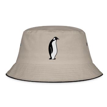 Pinguin pinguïn - Bucket Hat - Khaki/Schwarz - Vorne