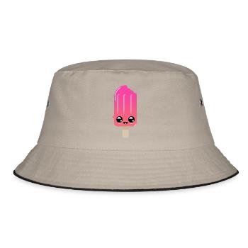 Chupito de helado con ojos brillantes - Bucket Hat - khaki/black - Front