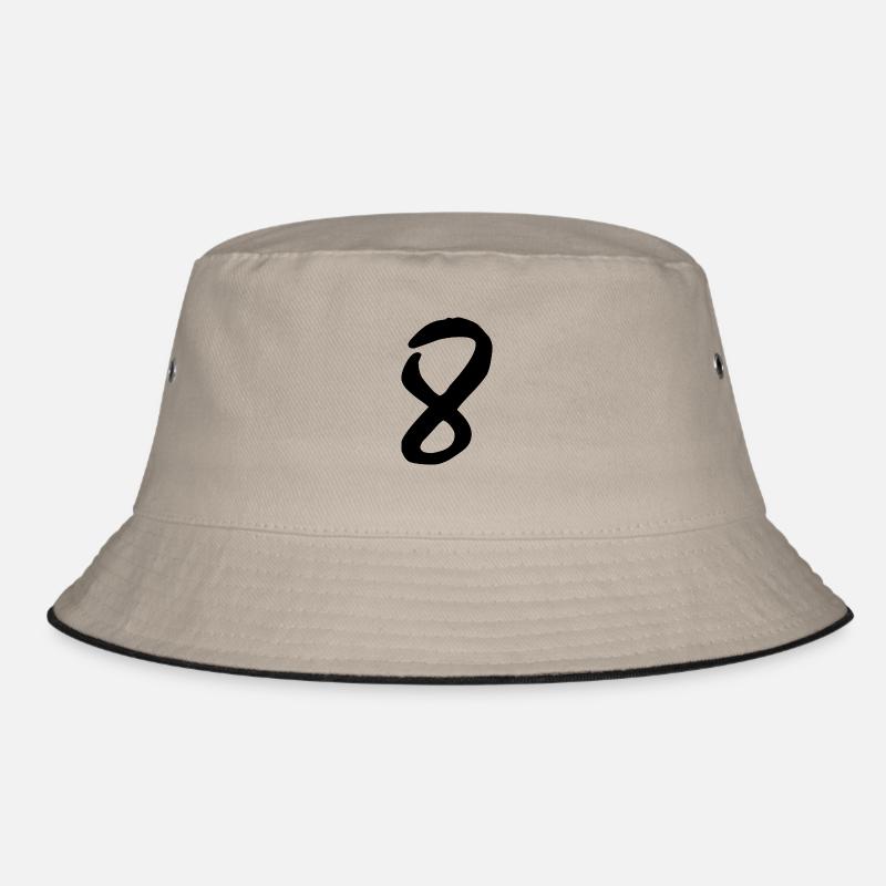 8 - Bucket Hat - Khaki/Schwarz