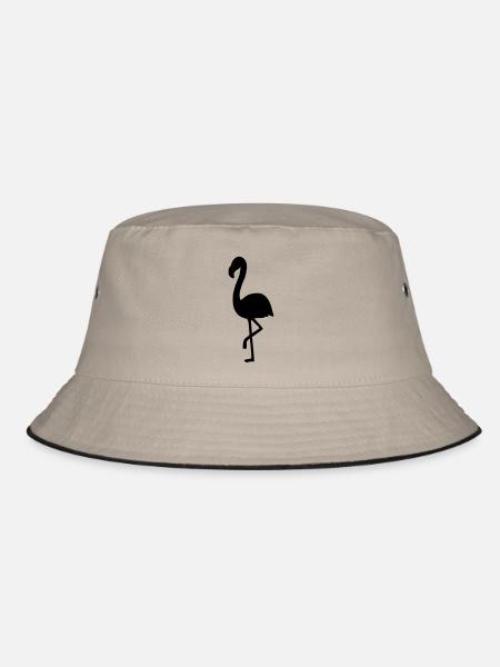 Flamingo 2 - Bucket Hat - Khaki/Schwarz - Vorne