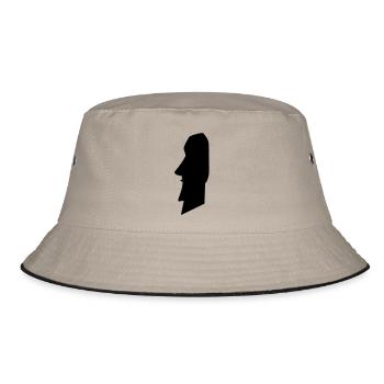 moai_02 - Bucket Hat - Khaki/Schwarz - Vorne