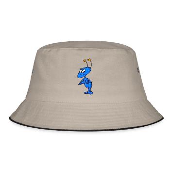 Mag-Mich-Männchen - Bucket Hat - Khaki/Schwarz - Vorne