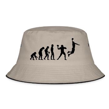 Basketball Evolution - Bucket Hat - khaki/black - Front