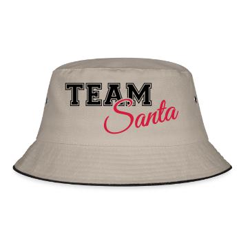 Team Santa - Bucket Hat - Khaki/Schwarz - Vorne