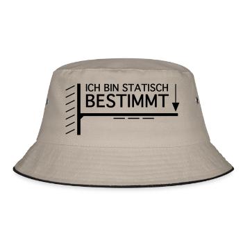 Statisch bestimmt - Bucket Hat - Khaki/Schwarz - Vorne