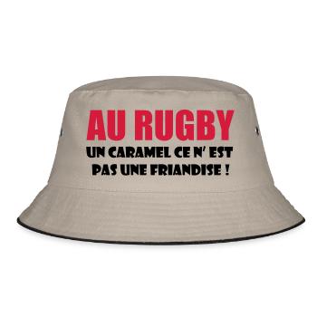 rugby - Bucket Hat - Khaki/Schwarz - Vorne